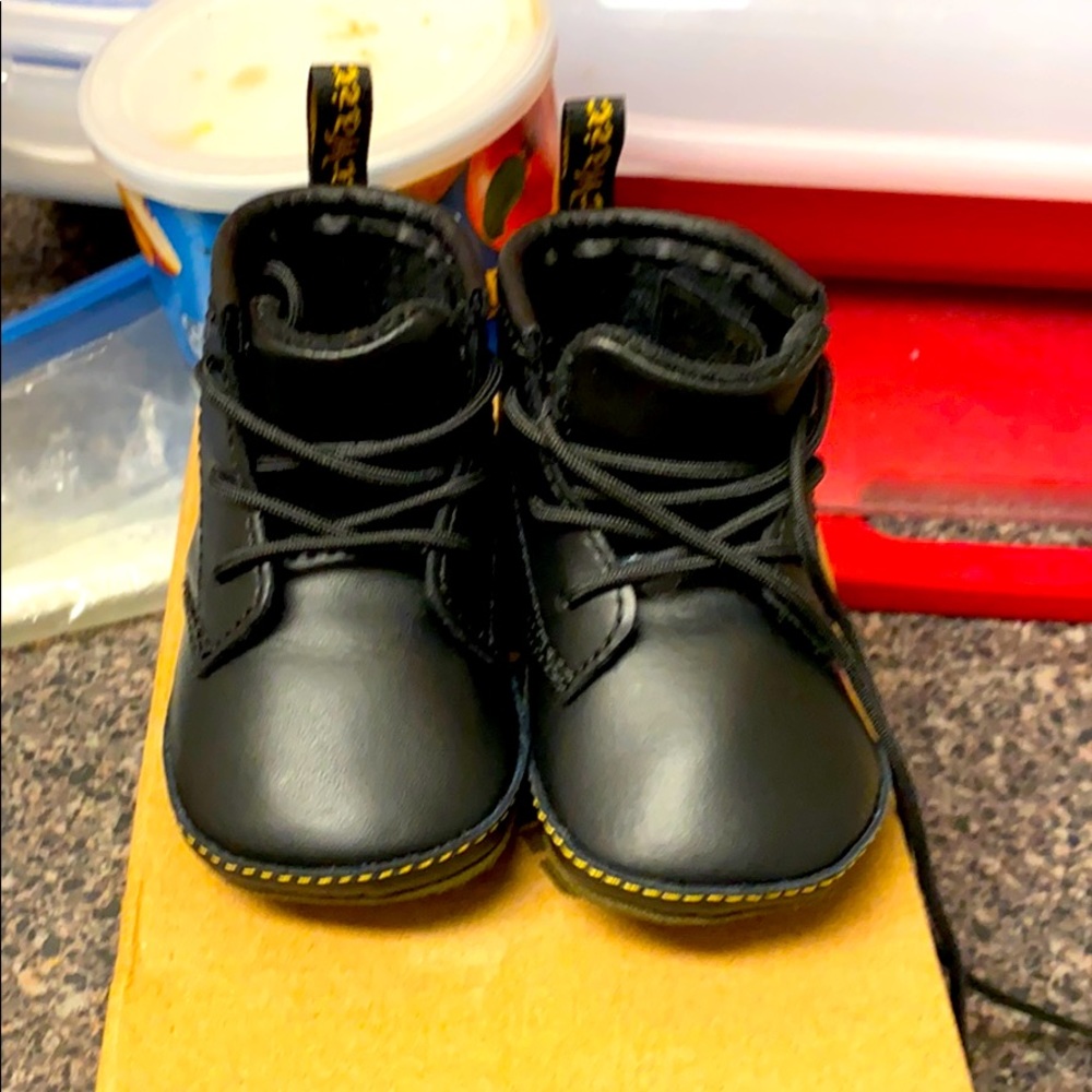 Dr. Martens black baby shoes size 2